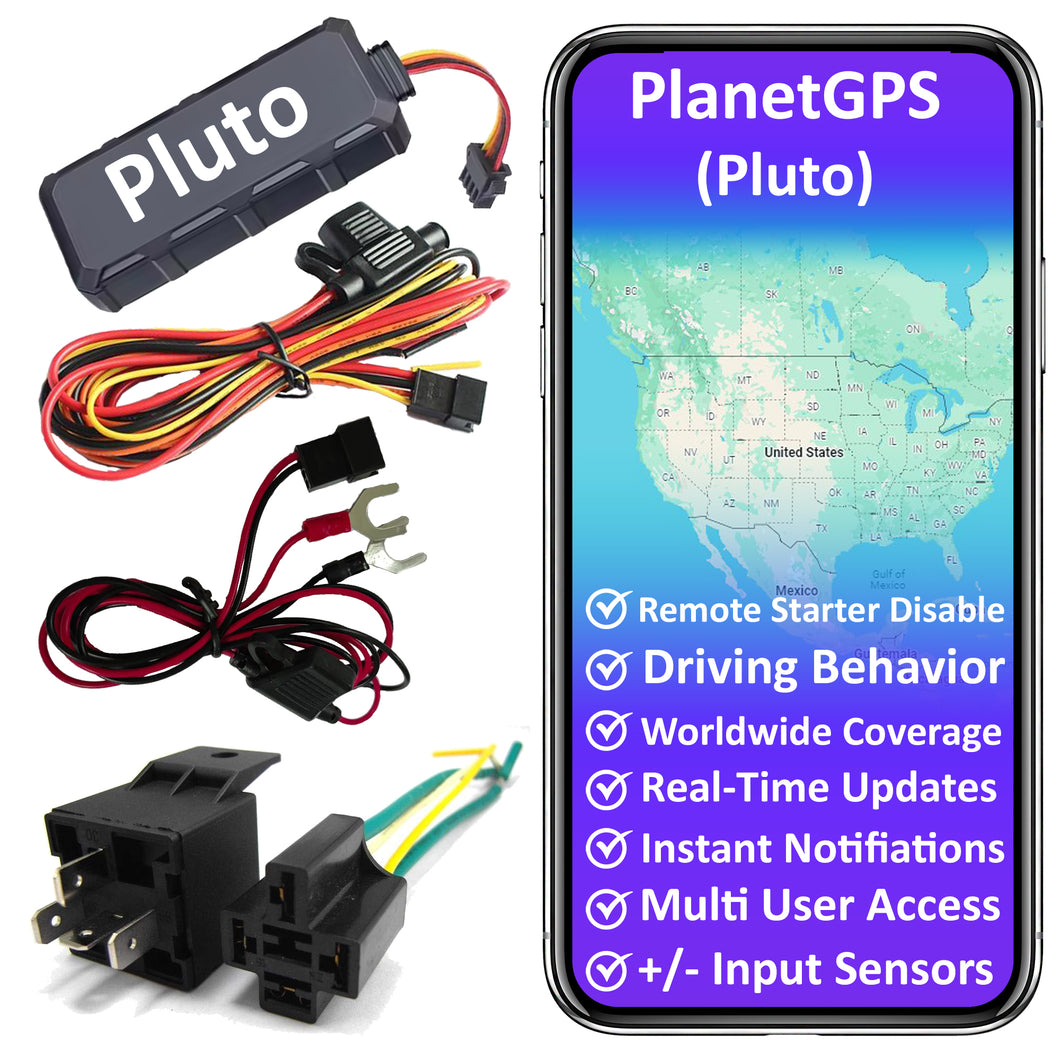 Pluto + 1 Year Plan Included | Hard-Wired GPS Tracker with Kill Switch (Starter Disable)