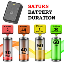 Saturn + 1 Year Worldwide Plan (No Monthly Fee) - Magnetic Waterproof GPS Tracker | 1 to 2 Months Battery Life