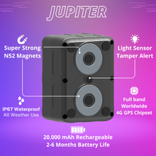 Jupiter + 12 Month Worldwide Plan Included - Magnetic Waterproof GPS Tracker | 2 to 6 Months Battery
