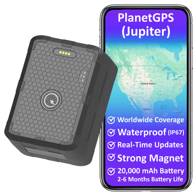 Jupiter + 12 Month Worldwide Plan Included - Magnetic Waterproof GPS Tracker | 2 to 6 Months Battery