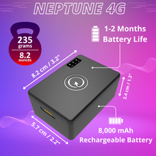 Neptune + 1 Year Worldwide Plan (No Monthly Fee) - Magnetic Waterproof GPS Tracker | 1 to 2 Months Battery Life