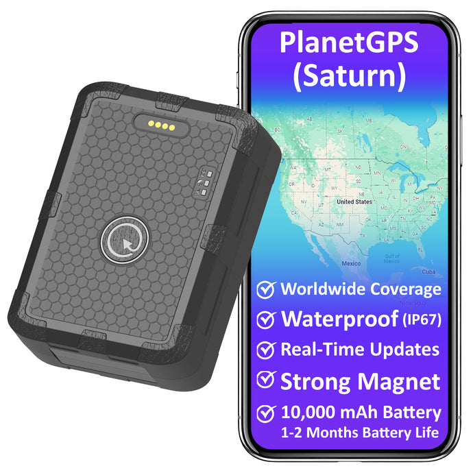 Saturn + 1 Month Worldwide Plan - Magnetic Waterproof GPS Tracker | 1 to 2 Months Battery Life