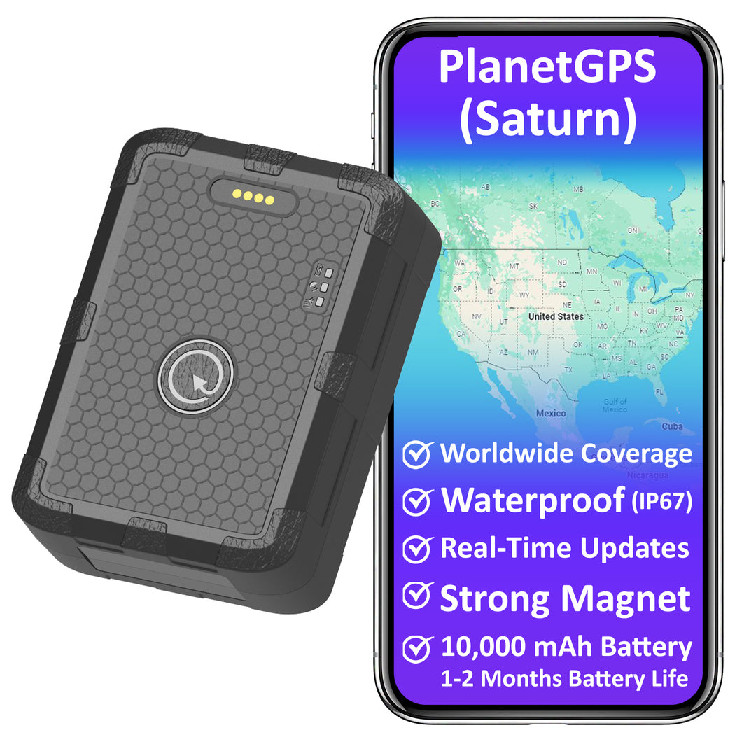 Saturn + 1 Month Worldwide Plan - Magnetic Waterproof GPS Tracker | 1 to 2 Months Battery Life