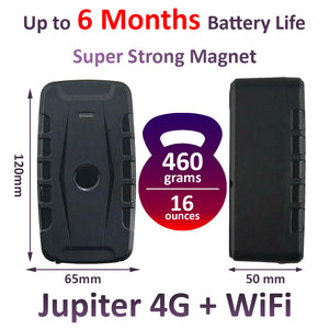 Jupiter x 10 + 1 Year Plan - Magnetic GPS Tracker | Up to 6 Months Battery Life