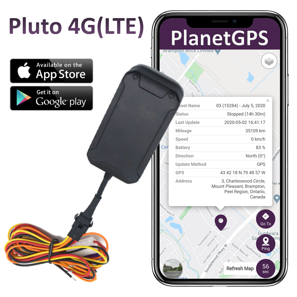 GPS Tracker Toronto Mississauga Car Fleet HardWired Tracking Device