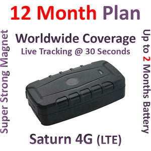 Saturn + 1 Year Plan - Magnetic GPS Tracker | Up to 2 Months Battery Life